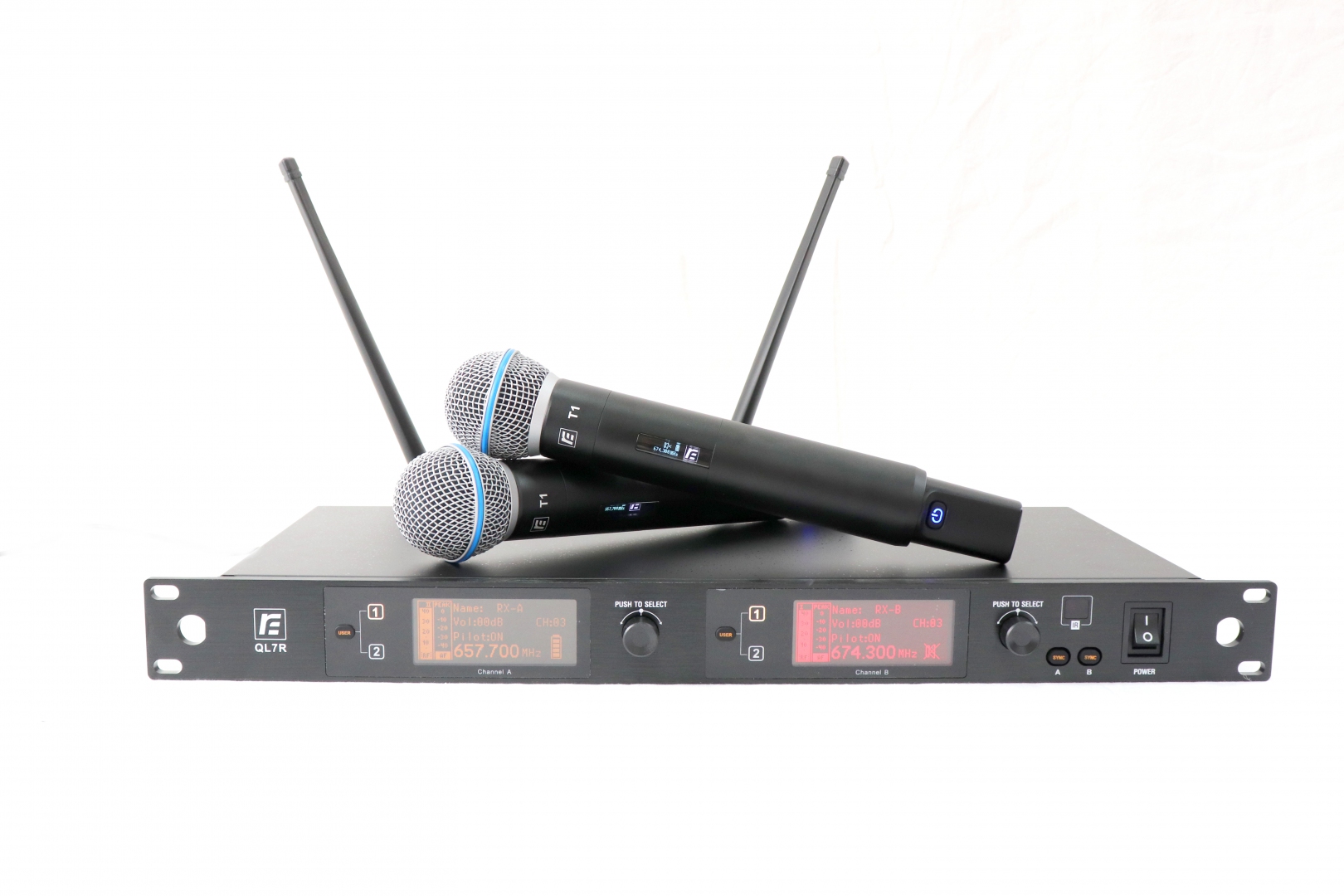 RFIntell QL7R/T1-B 720,500-754,000 МГц 2-канальная радиосистема с 2-мя ручными микрофонами в Ульяновске