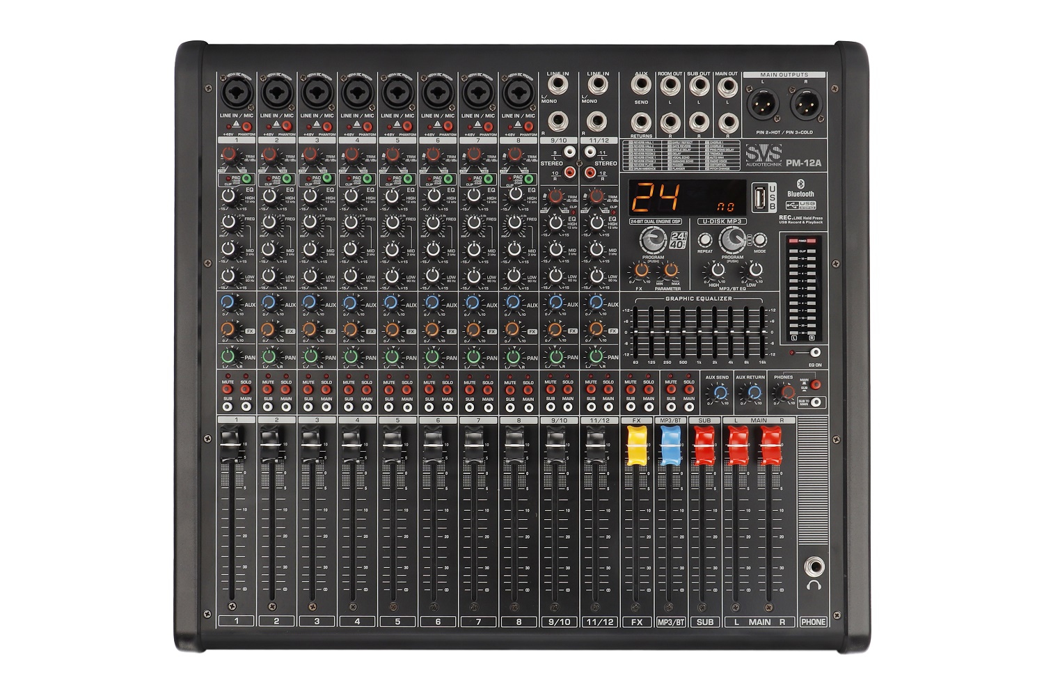 SVS Audiotechnik mixers PM-12A Активный аналоговый микшерный пульт, 12-канальный в Ульяновске